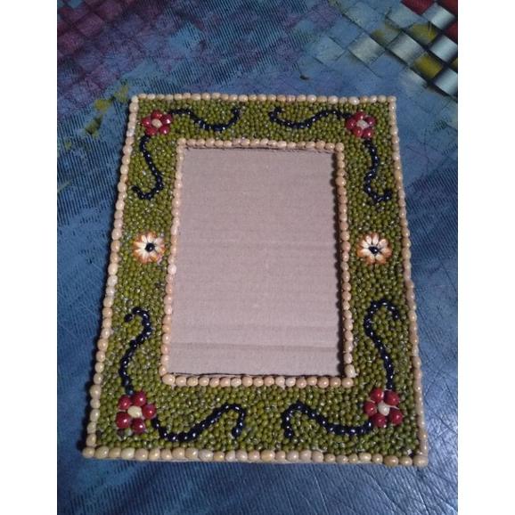 Baru Terbaru Bingkai Foto/Pigura Kolase Kardus  Dan Biji Bijian Ukuran 5R