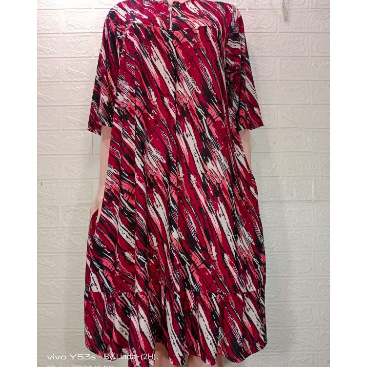 TERBARU  Daster jersey korea busui super jumbo panjang sebetis