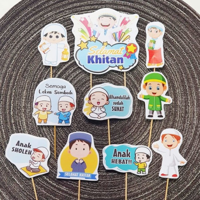 Terlaris Topper Cake Kue Nasi Tumpeng Selamat Khitan Khitanan Sunat Sunatan
