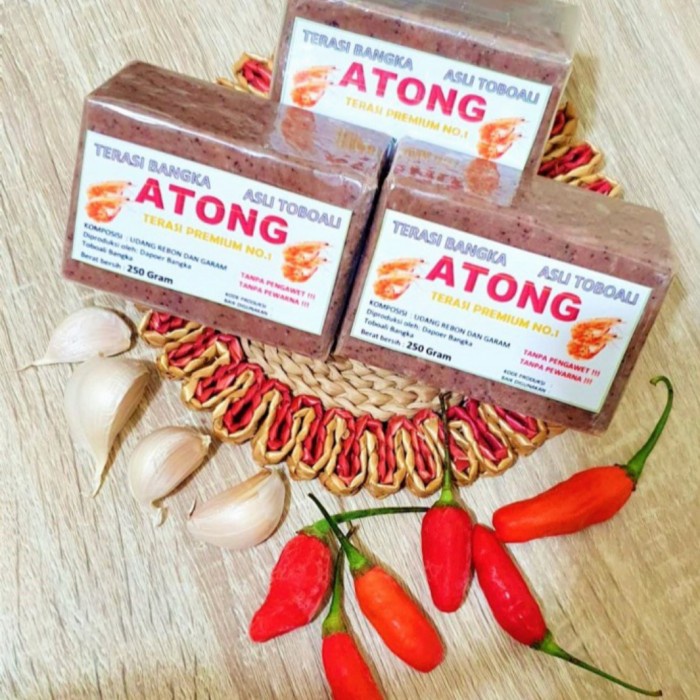 

Terasi Bangka /Belacan Bangka Atong Grade A 250 Gram