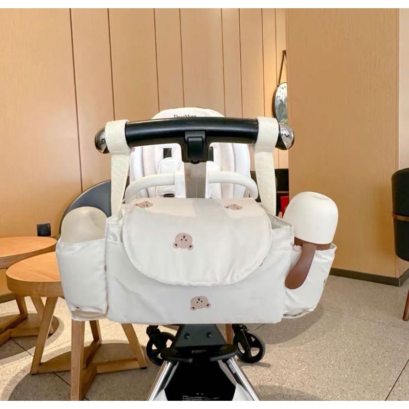 STRO Tas Gantung Stroller Diaper Susu Bayi Beruang Bear Stroller Organizer Bag Tas kereta Dorong