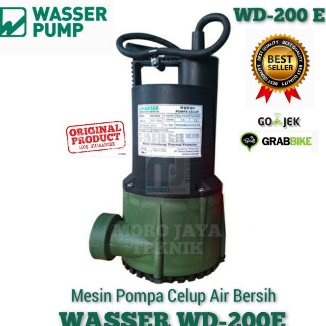 Pompa Celup Wasser Wd-200E Pompa Air Celup Kolam Ikan Wasser 200Watt