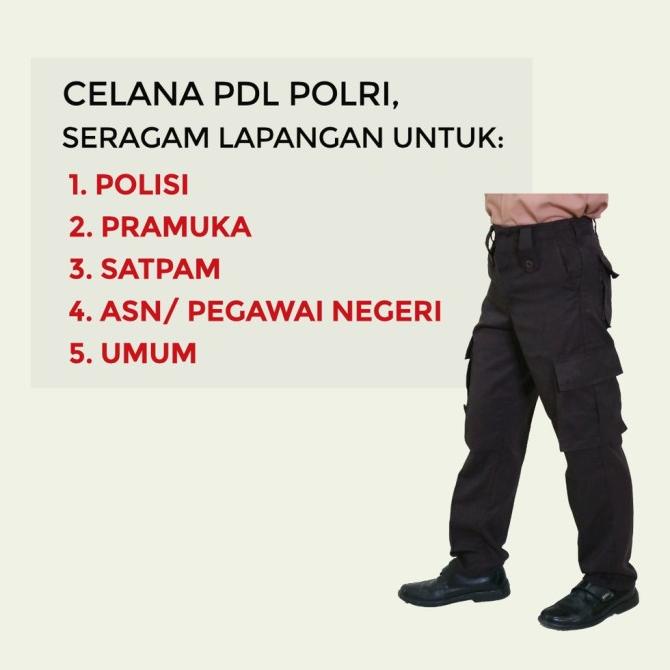 Celana PDL ori jatah polri coklat tua