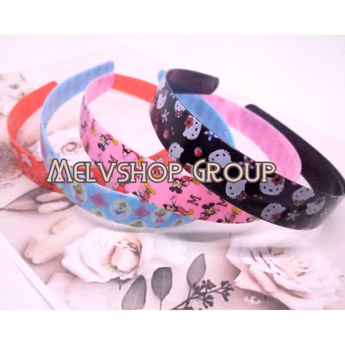 Bando Anak / Bando KARAKTER LEBAR / Bando Plastik / Bando Motif Prin Limited