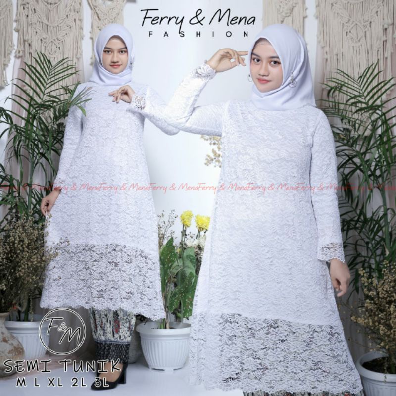 Terbaru setelan Kebaya Tunik Jumbo/Semi Tunik Brokat/Kebaya Kondangan