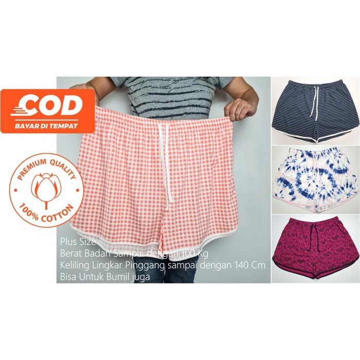 (( BISA COD) JUMBO CELANA PENDEK KOREA WANITA KATUN