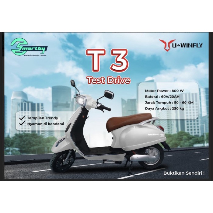Best Seller Sepeda Motor Listrik Vspa Uwinfly T3 Scooter Matic Bisa Stnk Garansi
