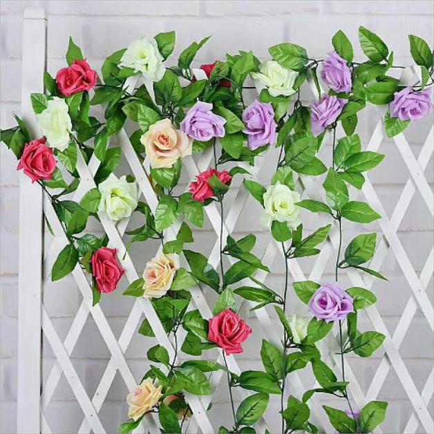 Grosir Bunga Rambat Dekorasi Mawar Artificial 9 Bunga Mawar Rambat Artificial Dekorasi Rumah Bunga A