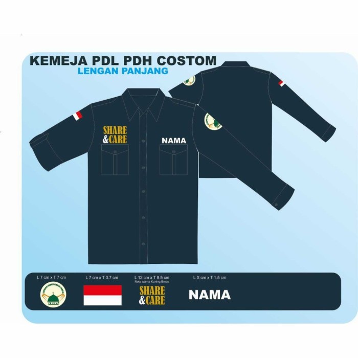 Terlaris Kemeja Pdl/Pdh Custome Seragam Organisasi
