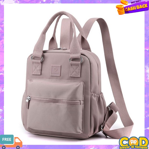 Likethis Korea Kuliah Sekolah Kerja Ta126B5 Stein Tas Ransel Wanita Fluer T7730B5 Sovia Bag - Khaki 