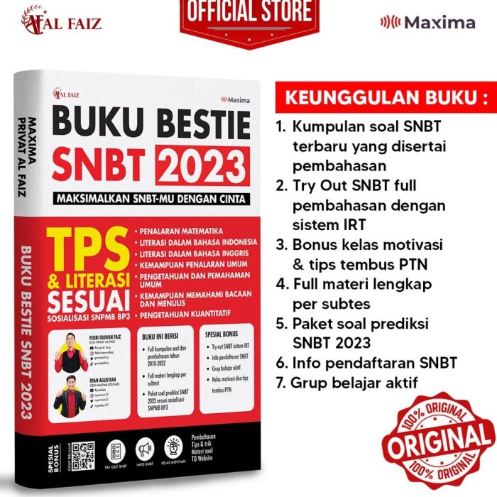Best Seller Paket Lengkap Buku Bestie Utbk Snbt 2023 Tps Dan Literasi