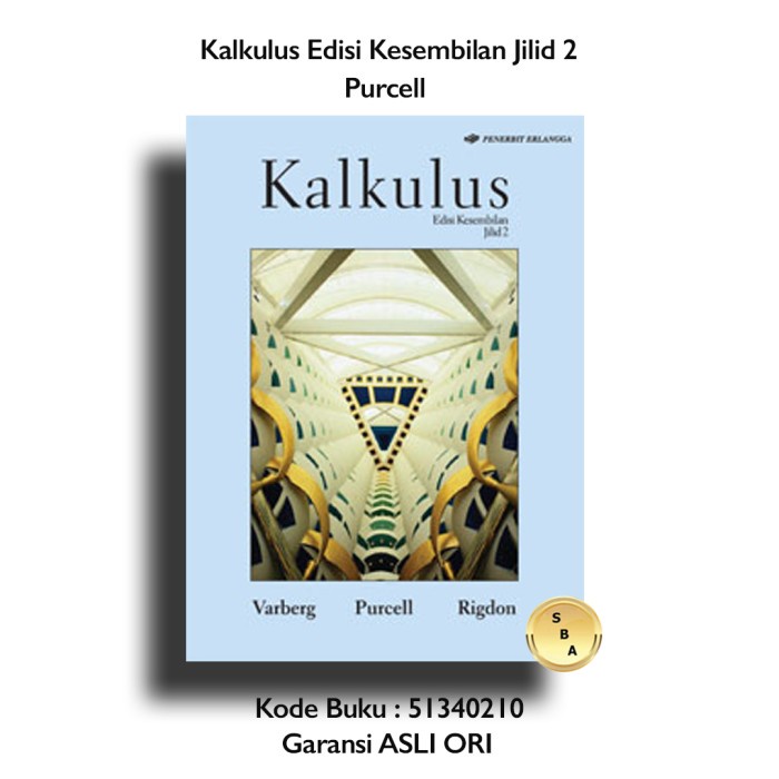PROMO BUKU KALKULUS JILID 2 EDISI KE 9 PURCELL ERLANGGA TERLARIS