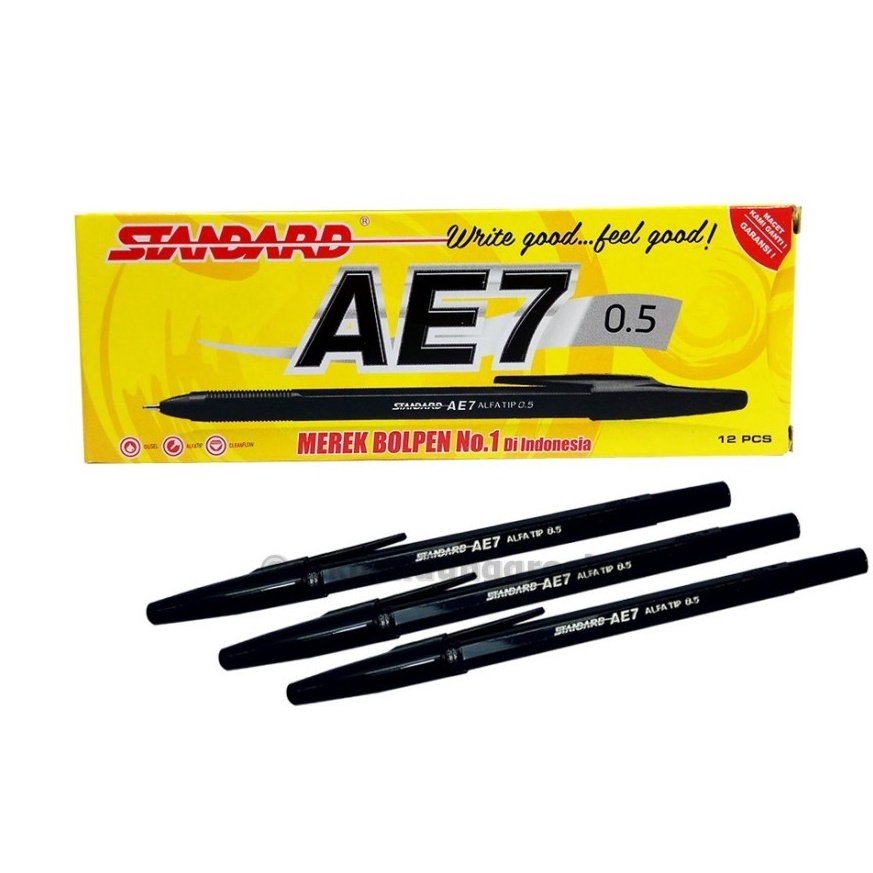 

Produk Premium Pulpen Semi Gel Standard AE7 0.5 Warna Hitam - LUSINAN 05P