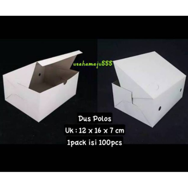 

Ready Stok.. Dus Polos / Box Kotak Kue 12x16 (100pcs) YA9