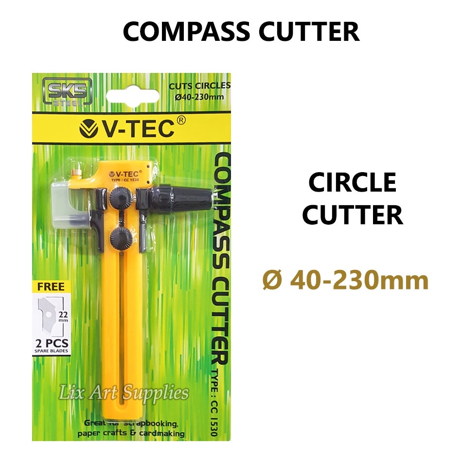 

Kemasan Baru.. V-TEC Compass Cutter / Circle Cutter CC-1530 / Pemotong Lingkaran 33