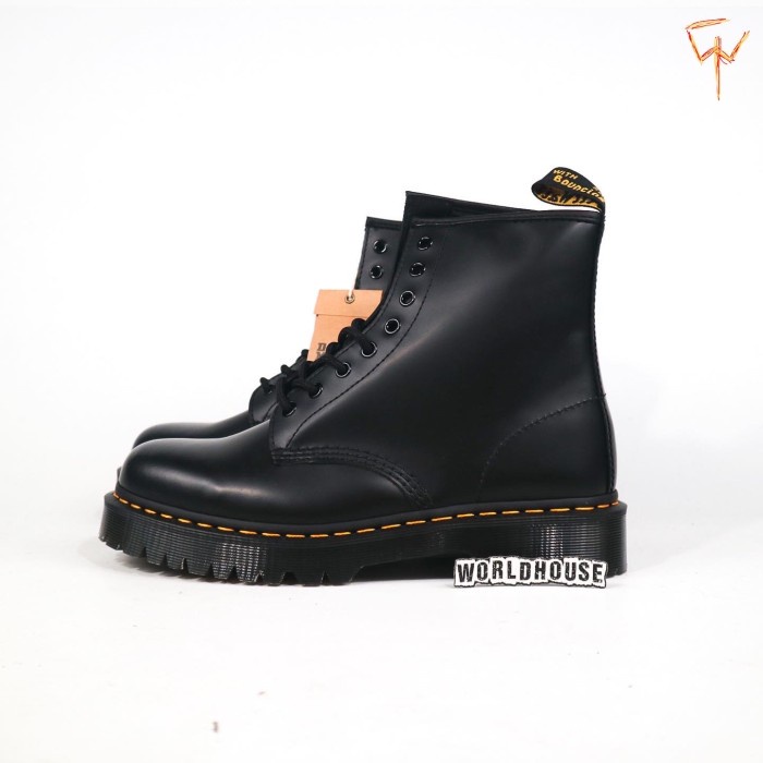 Best Seller Dr Martens 1460 Bex Black Smooth Original 8 Hole