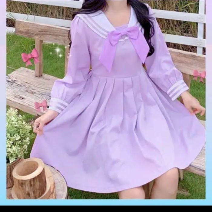 Terbaru Seifuku Lolita Dress Sailor/Kostume Seragam Sekolah Jepang Sailoor