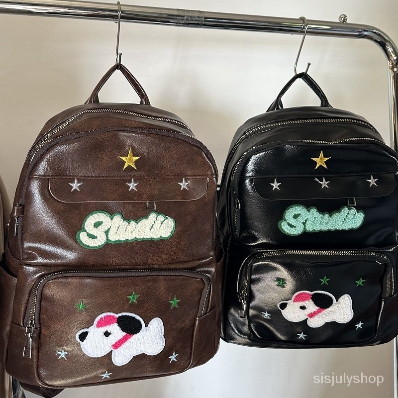 [✅BISA COD] #Sisjuly# Tas YK2 wanita / tas sekolah nostalgia bintang retro / tas bahu perjalanan ransel berkapasitas besar untuk wanita