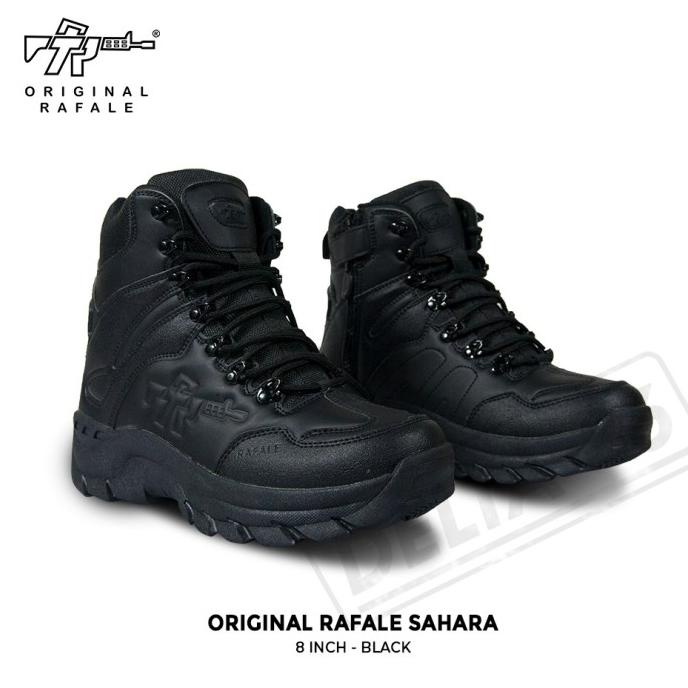 Sepatu Original Rafale 8" Sahara Tactical Military Boots HITAM