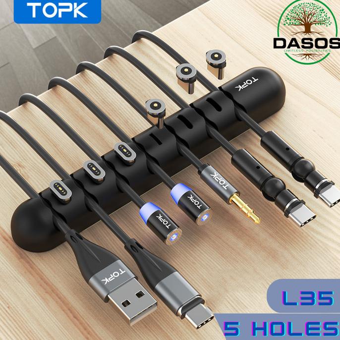 

Topk Silicone Magnetic Travel Cable Wire Clips Cord Management-L35