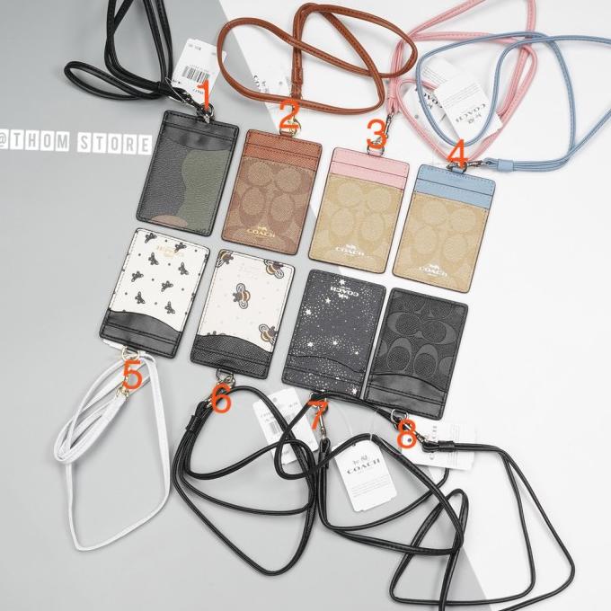 

Card Holder Coach Signature Lanyard Id Card Name Tag Original