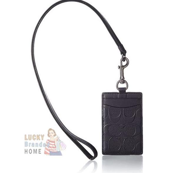 

Lanyard Ch Lanyard Id Tag Signature Embossed Black Leather Original