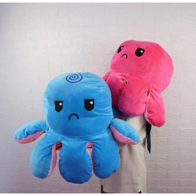 Boneka Gurita/Octopus/Cumi Cute JUMBO Bolak Balik Lucuu Imut Kado