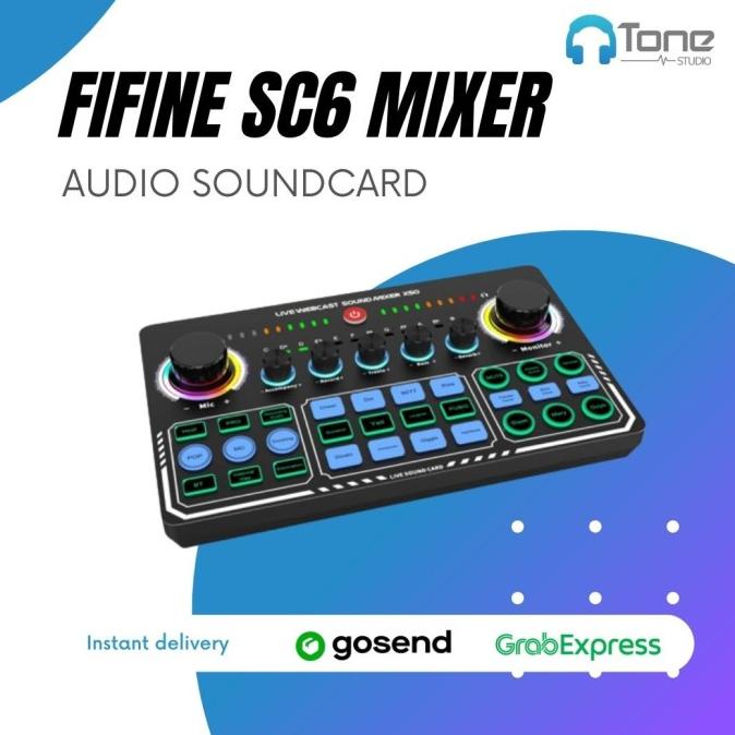 Fifine SC6 Amplitank Wireless Soundcard Mixer Live Streaming