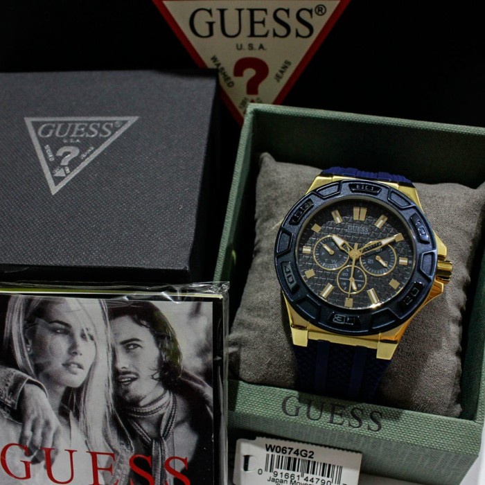 MUST HAVE JAM TANGAN PRIA GUESS W0674G2 ORIGINAL FULL SET TERBARU
