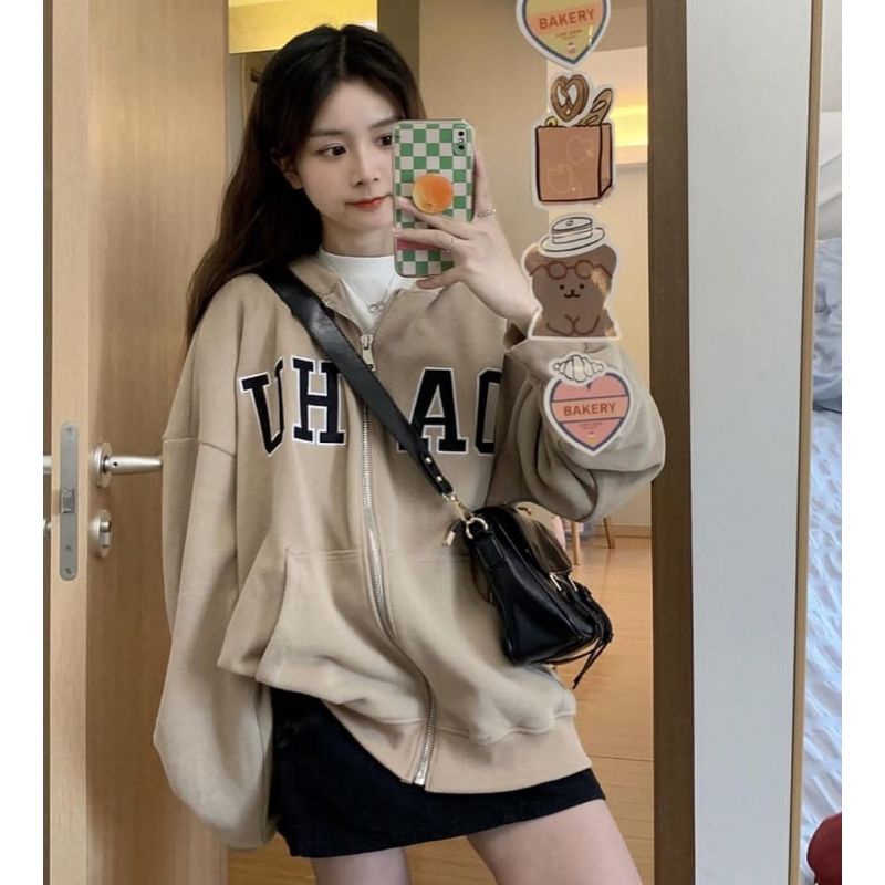UH AO JAKET HODIE SWEATER WANITA ZIPPER JAKET - PAKAIAN WANITA CASUAL KERJA  - PAKAIAN WANITA VIRAL 