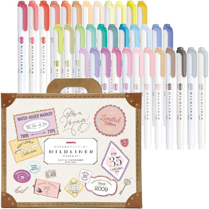 

Bestseller Zebra Mildliner Highlighter 35 Color Set With Gift Box