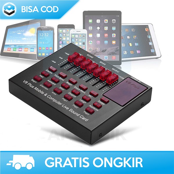 Best Seller Paket Lengkap Soundcard V8 Plus Ori Taffware V8S Bluetooth Usb Murah