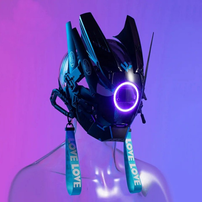 Terbaru Mask Helmet Diy Cyberpunk Cosplay Face Mask