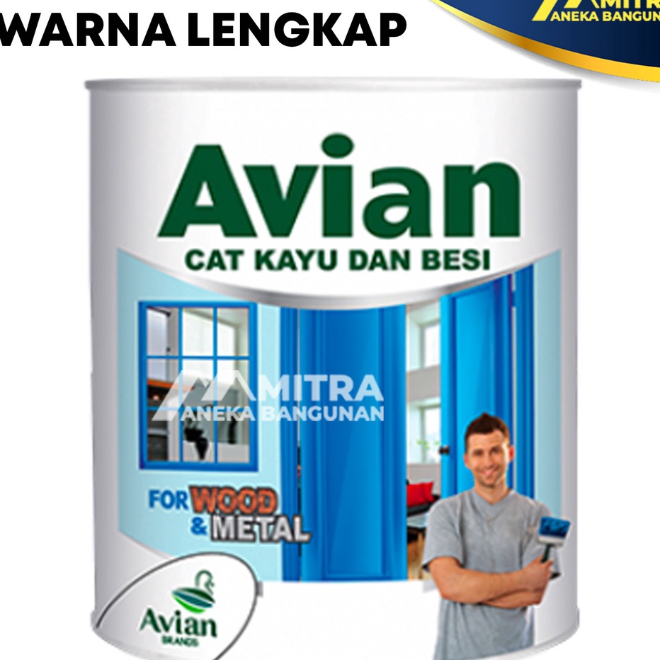 berkualitas CAT KAYU DAN BESI AVIAN 1 LITER / CAT MINYAK AVIAN / CAT BESI