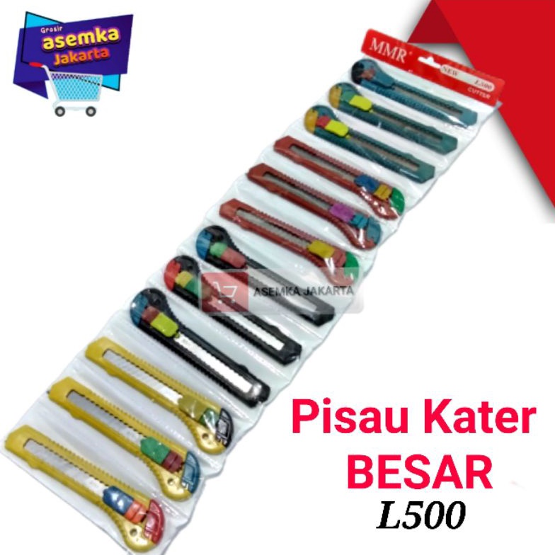 

✴Ready❀ WETRC Pisau Kater MMR 12pcs Cutter besar Warna Kemasan Renceng C49 ➧Big Sale