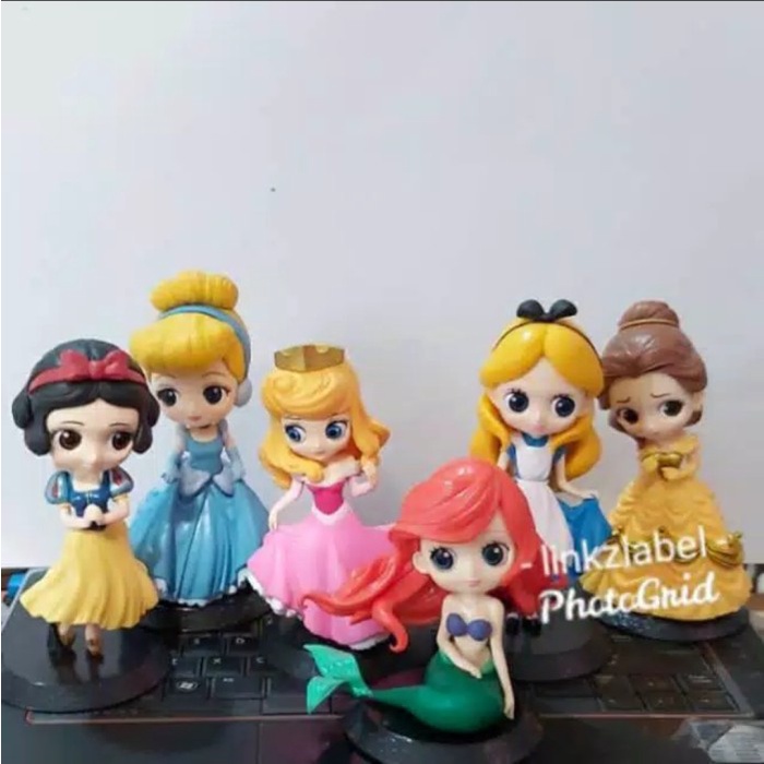 

miniatur figurin Princess Q Posket 15cm belle ariel snow white aurora qab03