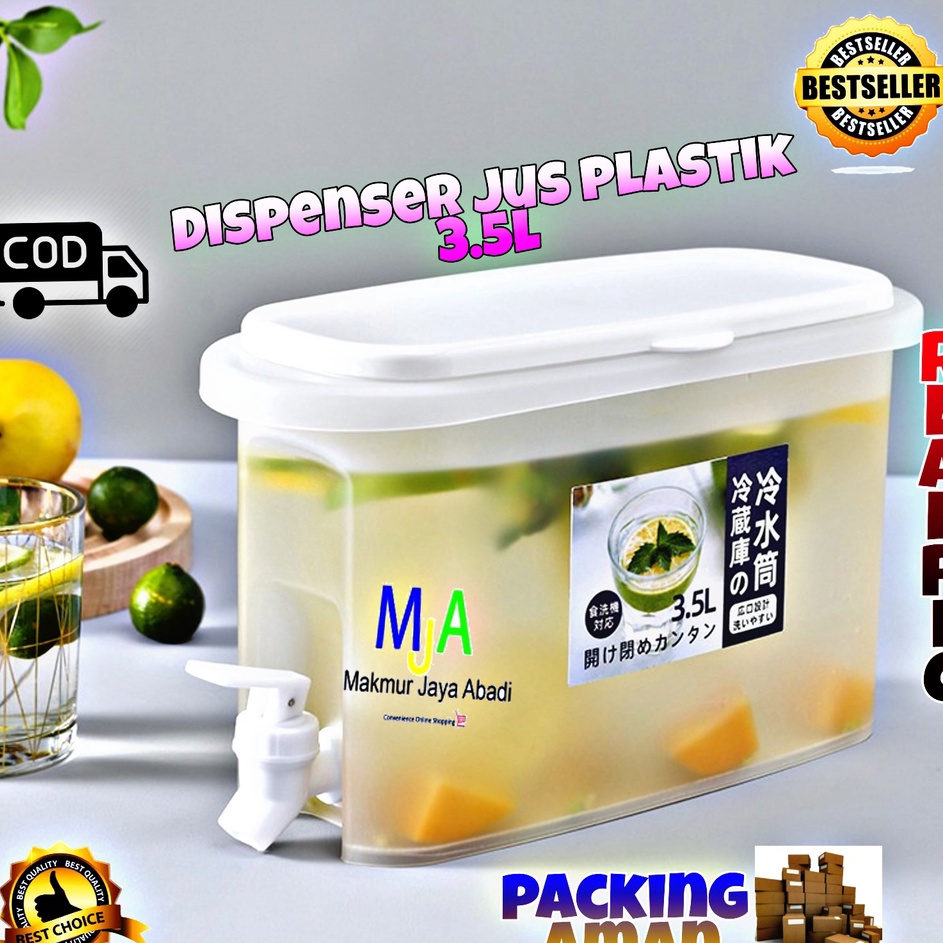 IdS8e8D PROMO (BISA COD) Dispenser Jus Plastik Mini 3.5 Liter / Galon Air Kecil / Ketel Minuman Ding