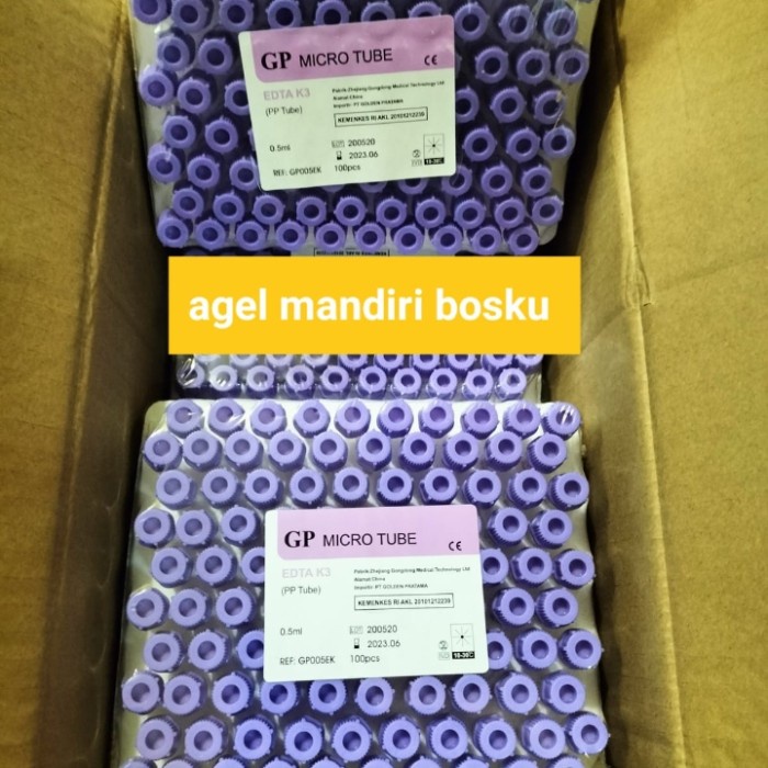 Micro Tube EDTA 0,5 Ml GP/Tabung EDTA K3 0,5ml/Micro Tube K3 0,5ml ffs04