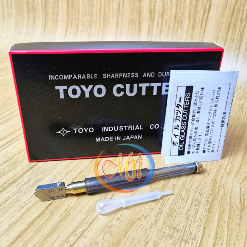 TOYO TC 90 ASLI Alat pemotong kaca pisau kaca minyak TOYO TC 90 Original Japan Pisau Potong Kaca TC9