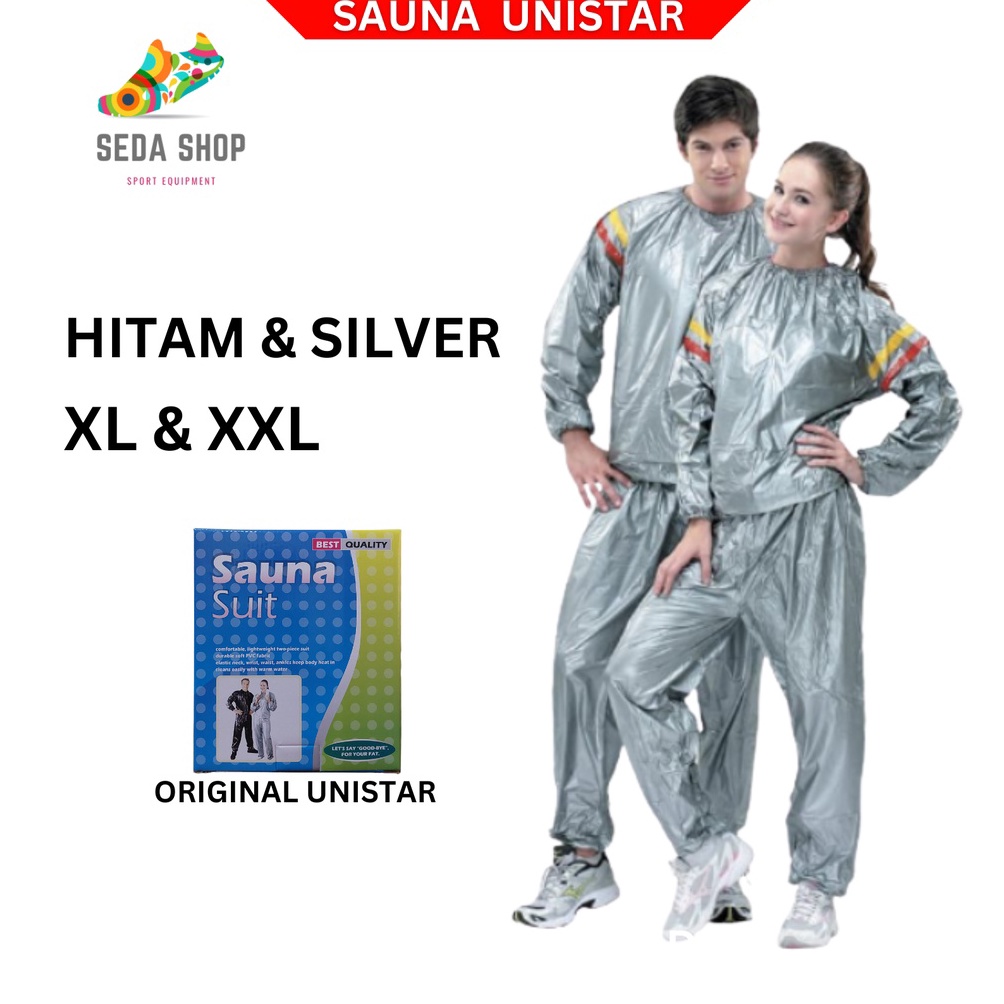 Ready.. Sauna Suit Pembakar Lemak Jaket Parasut Olahraga Jumbo Pria Wanita XL XXL Unistar 9HJ