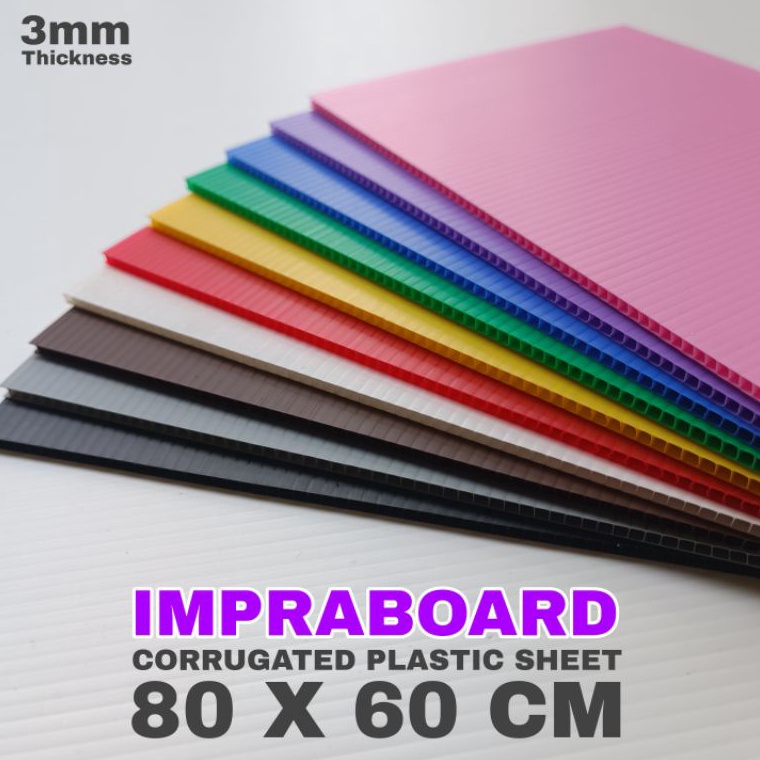 

Promo.. isi 4 lembar infraboard impraboard 3mm 80 x 60 cm art board pp board 87