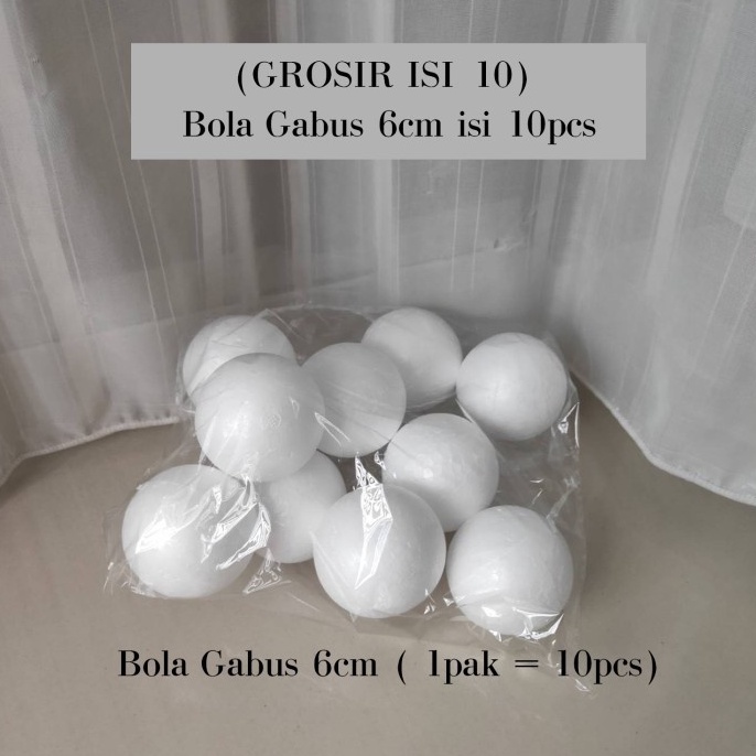 

LANGSUNG ATC.. Bola Gabus 6cm / Bola Gabus Styrofoam diameter 6cm HARGA GROSIR 10 pc KGZ