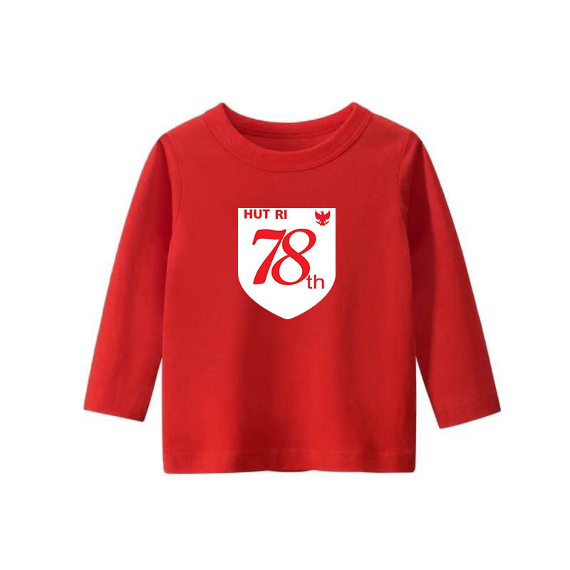 TV2 KAOS ANAK LENGAN PANJANG MERAH PUTIH HUT RI 78 BU3