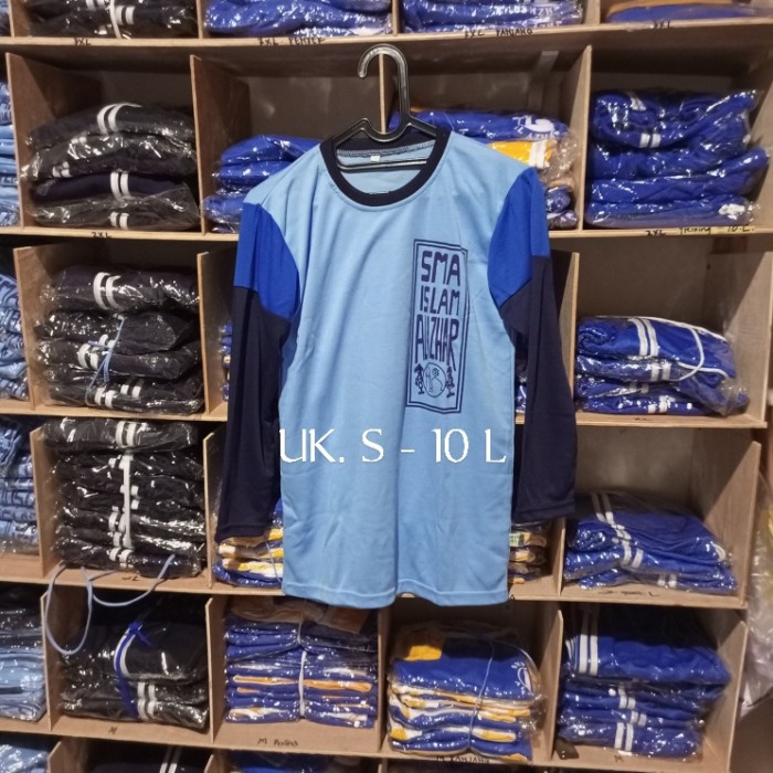 TERMURAH SERAGAM SEKOLAH SMA ALAZHAR " KAOS OR PANJANG " UK S - 10 L /SERAGAM SEKOLAH/KEMEJA