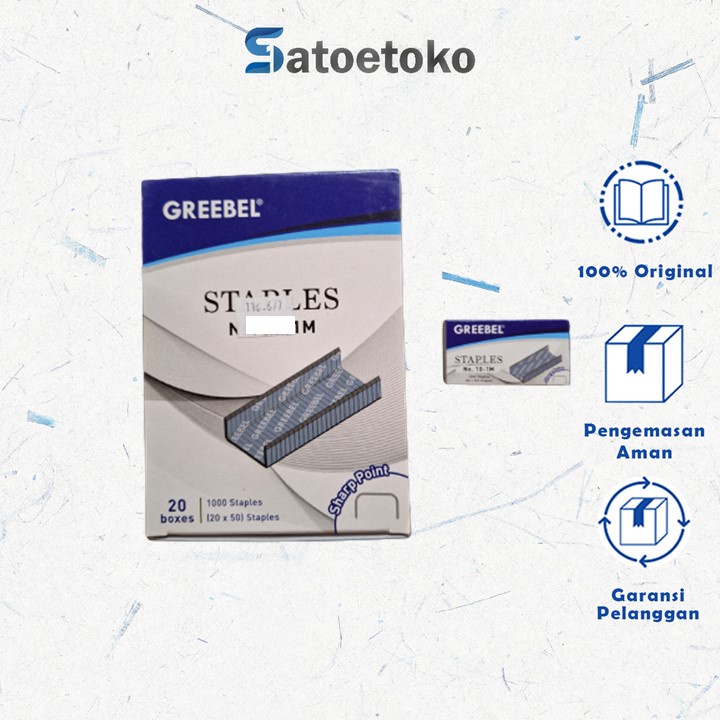 

ISI STAPLES GREEBEL NO 10 - Pcs (SATUAN)