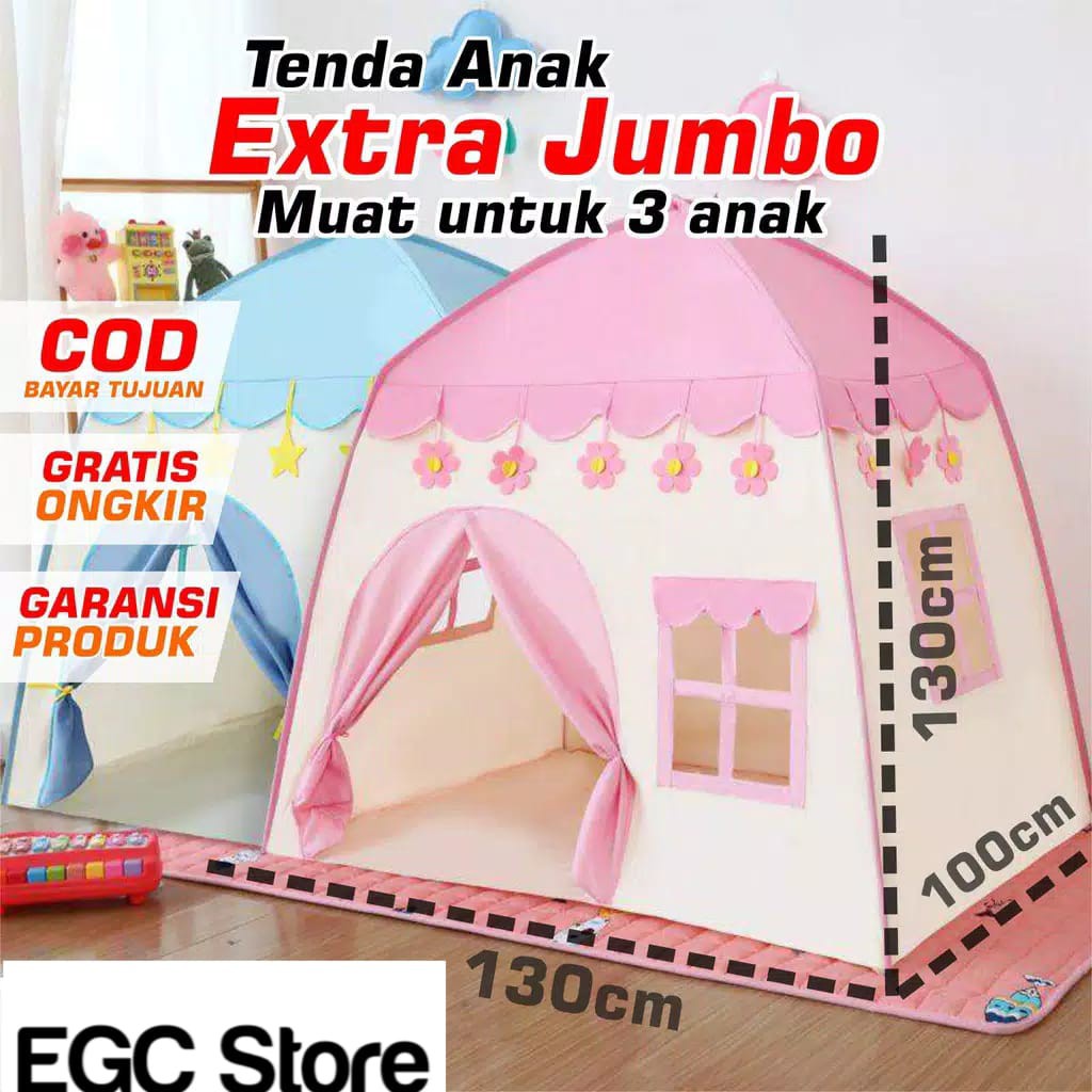Tenda Anak Bongkar Pasang Premium Quality Polos Murah Bagus Terbaru D4R6 Lipat Praktis Karakter Term