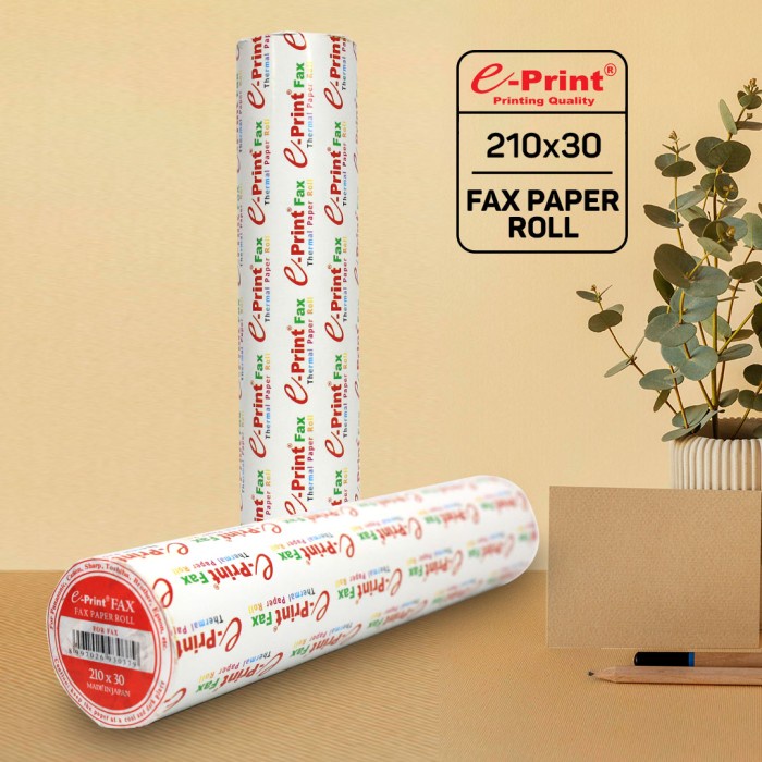 

Best Seller Kertas Fax E-Print Standar Merah 210 X 30Mm Panjang 17M
