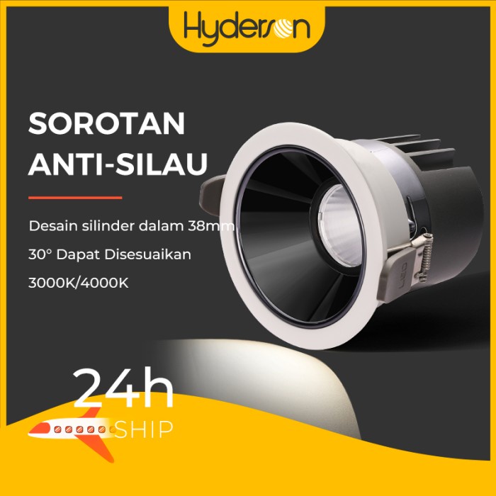 Terlaris Hyderson Spotlight Downlight Led Recessed Lampu 10W 3000K Lampu Plafon