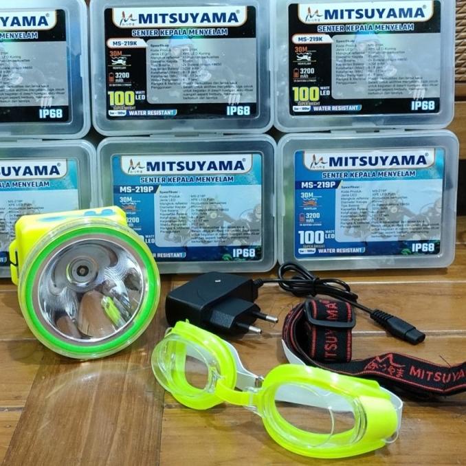 Senter Kepala Selam Diving 100 Watt Mitsuyama MS-219P MS-219K Headlamp