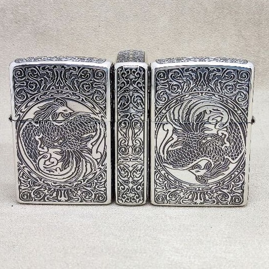Zippo Japan Phoenix Silver 5-Side Original
